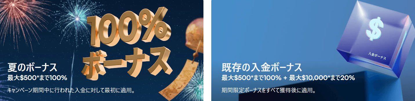XMの夏の入金ボーナス